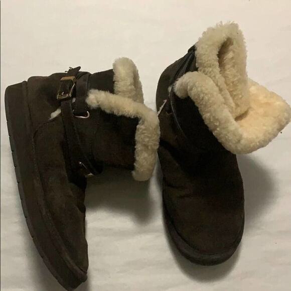 MICHAEL KORS GENUINE SHEEP FUR‎ BOOTS SIZE 8M - Picture 1 of 7
